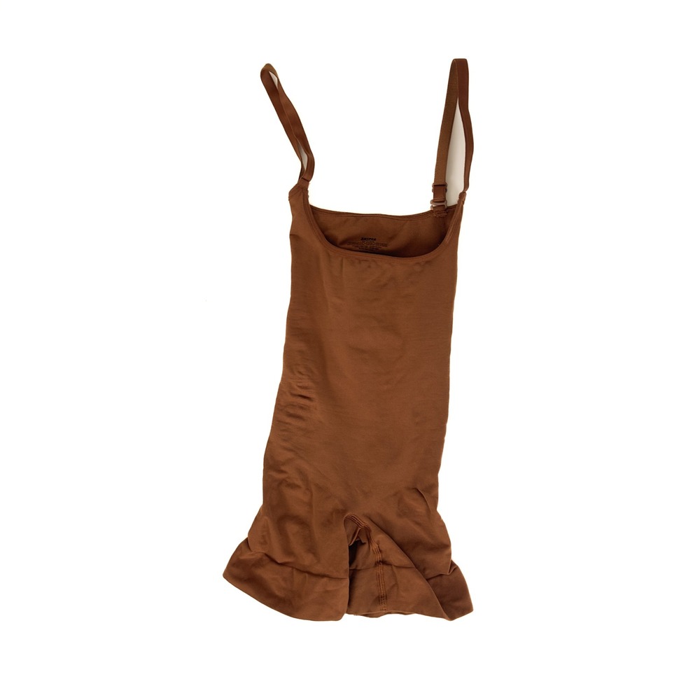 SKIMS Seamless Sculpt Mid Thigh Bodysuit Brown RN158973 Shapewear XS